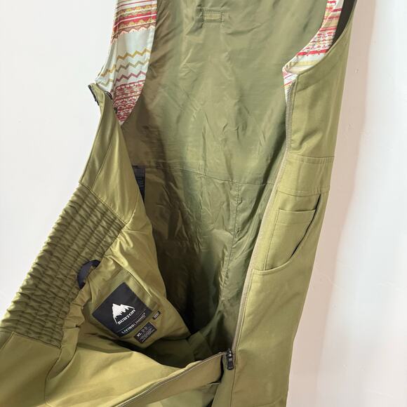 Burton Women's Avalon Ski Bib Pant Overall Snow Mountain Green XL Short - Picture 6 of 14